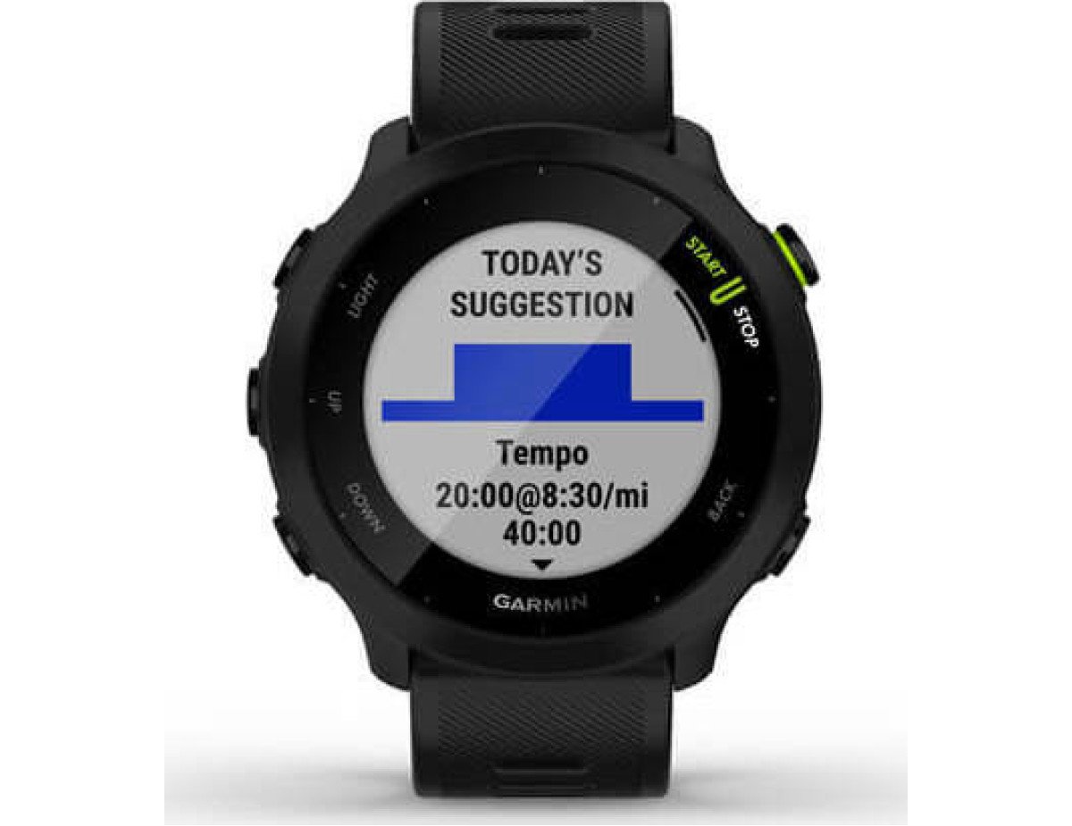 Garmin Forerunner 55 42mm Αδιάβροχο Smartwatch με Παλμογράφο (Black)