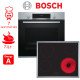 Bosch HBA534ES0 + PKE645BA2E Φούρνος άνω Πάγκου 71lt με Κεραμικές Εστίες Π59.4εκ. Inox