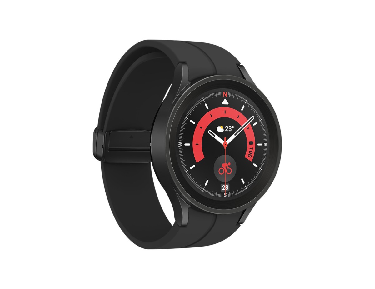 Samsung Galaxy Watch5 Pro LTE Titanium 45mm Αδιάβροχο με Παλμογράφο (Black)