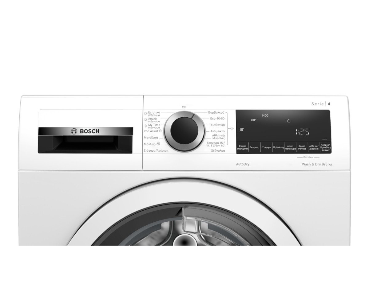 Bosch WNA144V9GR Πλυντήριο-Στεγνωτήριο Ρούχων 9kg/5kg Ατμού 1400 Στροφές