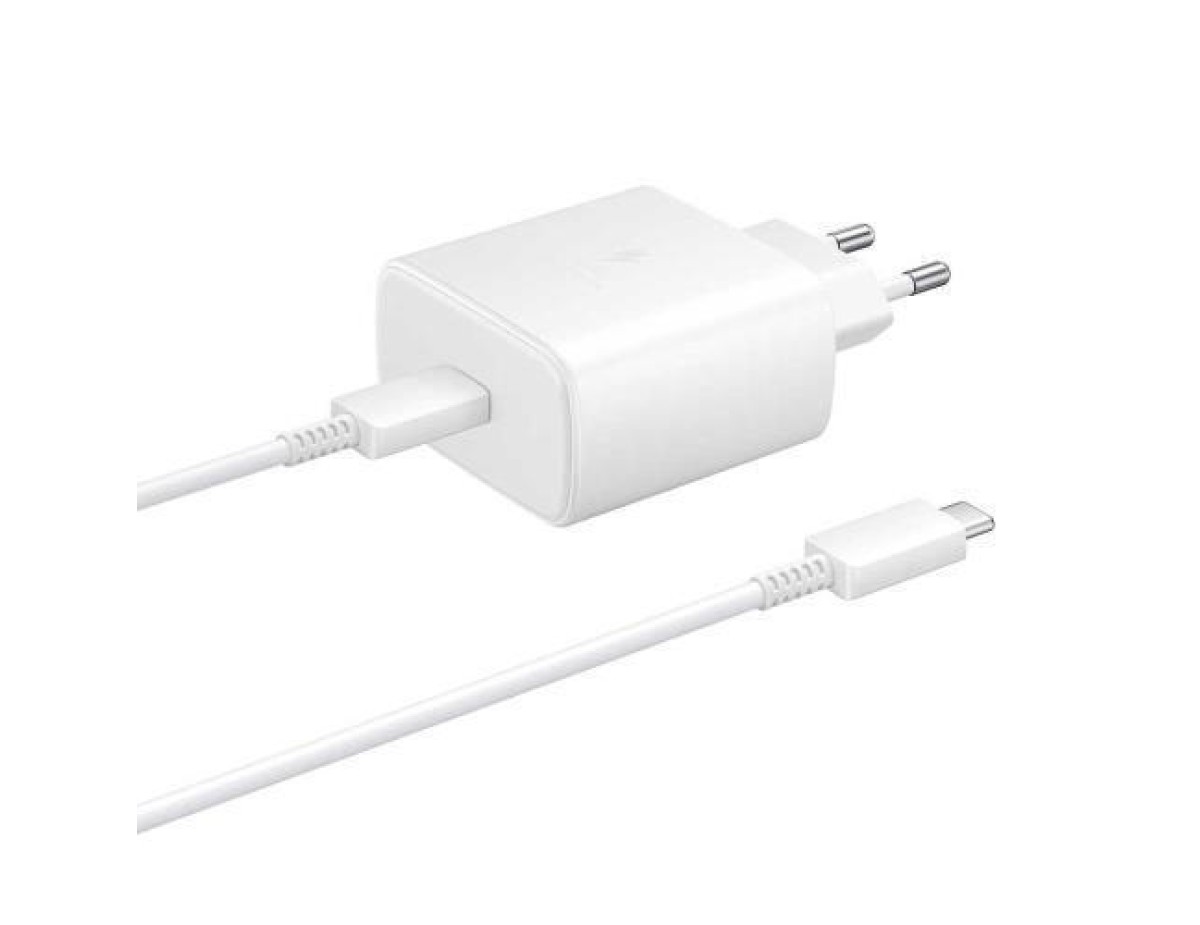 Samsung Φορτιστής Χωρίς Καλώδιο με Θύρα USB-C 45W Λευκός (EP-TA845 Bulk)