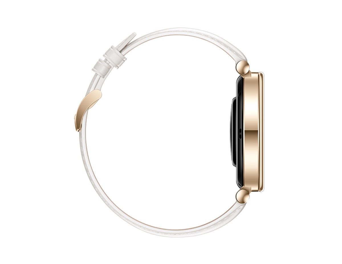 Huawei Watch GT 4 Stainless Steel 41mm Αδιάβροχο με Παλμογράφο (White Leather Strap)