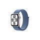 Apple Watch SE 2023 Aluminium 40mm Αδιάβροχο με Παλμογράφο (Silver with Winter Blue Sport Loop)