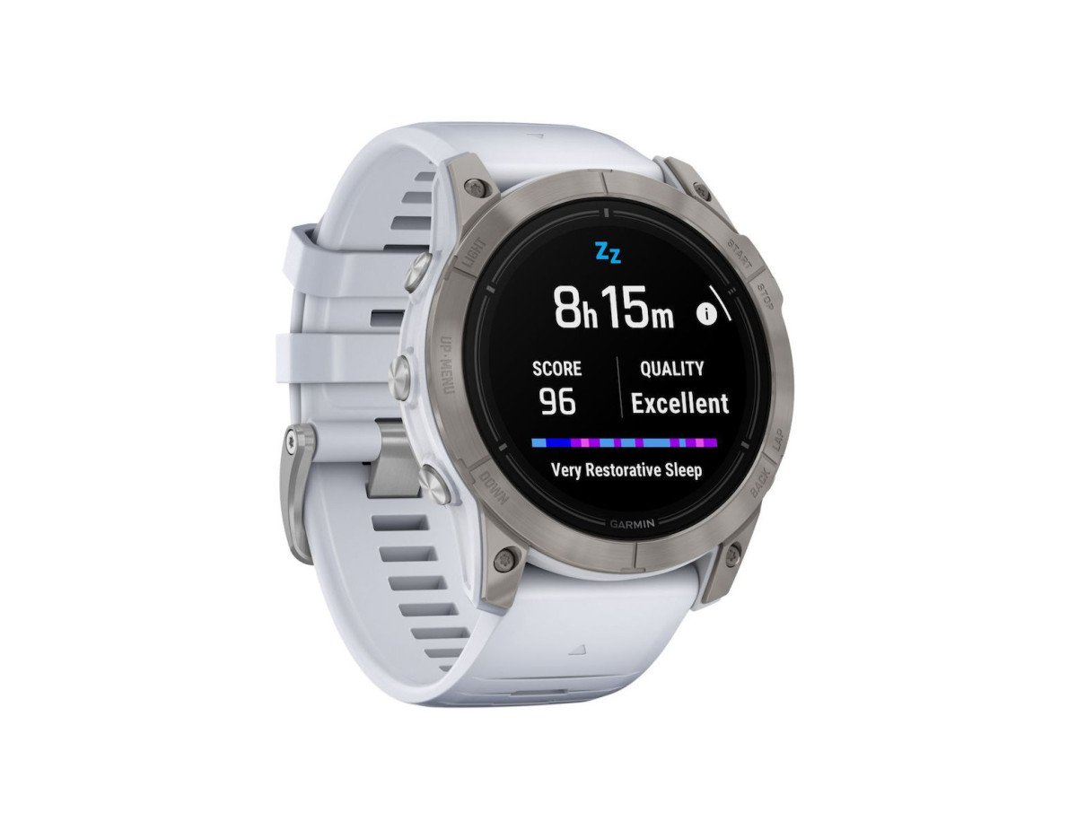 Garmin Epix Pro (Gen 2) Sapphire Edition Titanium 51mm Αδιάβροχο Smartwatch με Παλμογράφο (Titanium with Whitestone)