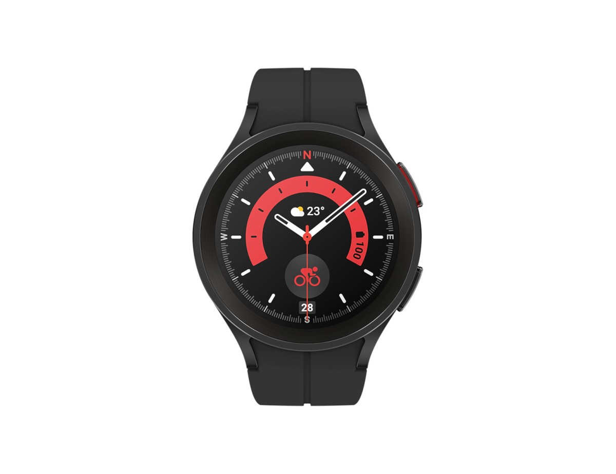 Samsung Galaxy Watch5 Pro LTE Titanium 45mm Αδιάβροχο με Παλμογράφο (Black)