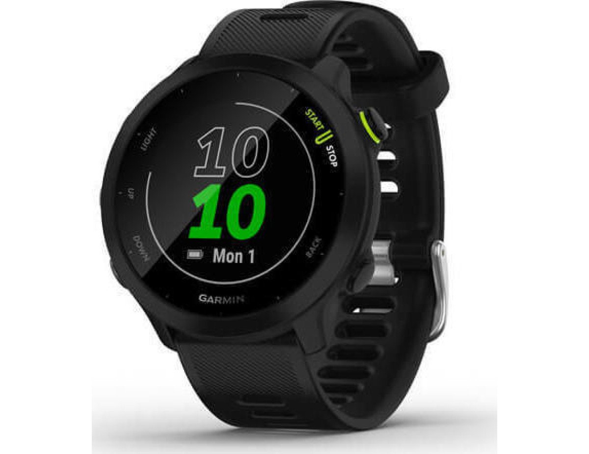 Garmin Forerunner 55 42mm Αδιάβροχο Smartwatch με Παλμογράφο (Black)