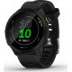 Garmin Forerunner 55 42mm Αδιάβροχο Smartwatch με Παλμογράφο (Black)