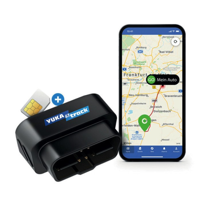 IoT YUKAtrack AIO GPS OBD2 Car Tracker with SIM + Data Flat