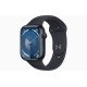 Apple Watch Series 9 Aluminium 45mm Αδιάβροχο με Παλμογράφο (Midnight με Midnight Sport Band (S/M))