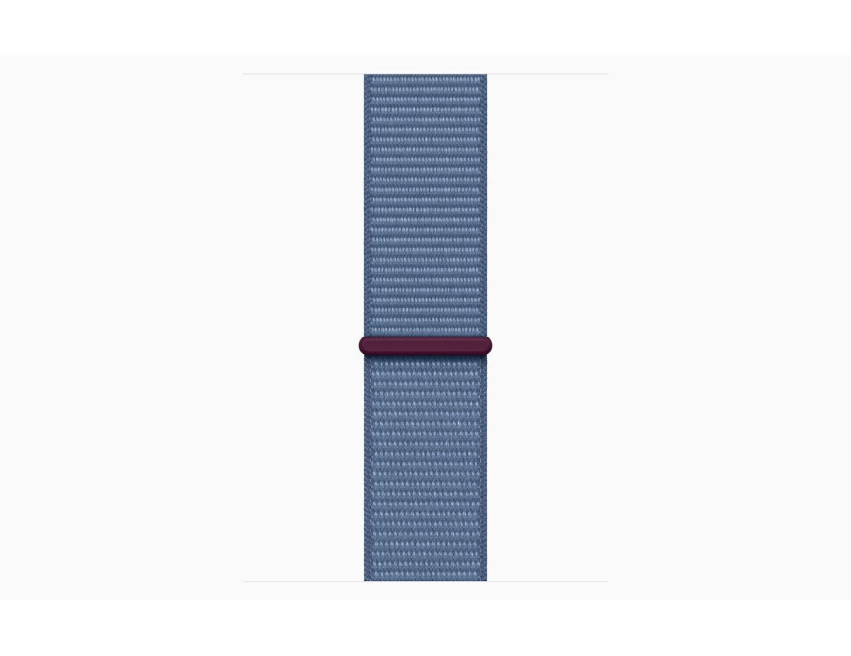 Apple Watch Series 9 Aluminium 45mm Αδιάβροχο με Παλμογράφο (Silver με Winter Blue Sport Loop)