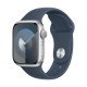Apple Watch Series 9 Aluminium 41mm Αδιάβροχο με Παλμογράφο (Silver με Storm Blue Sport Band (S/M))