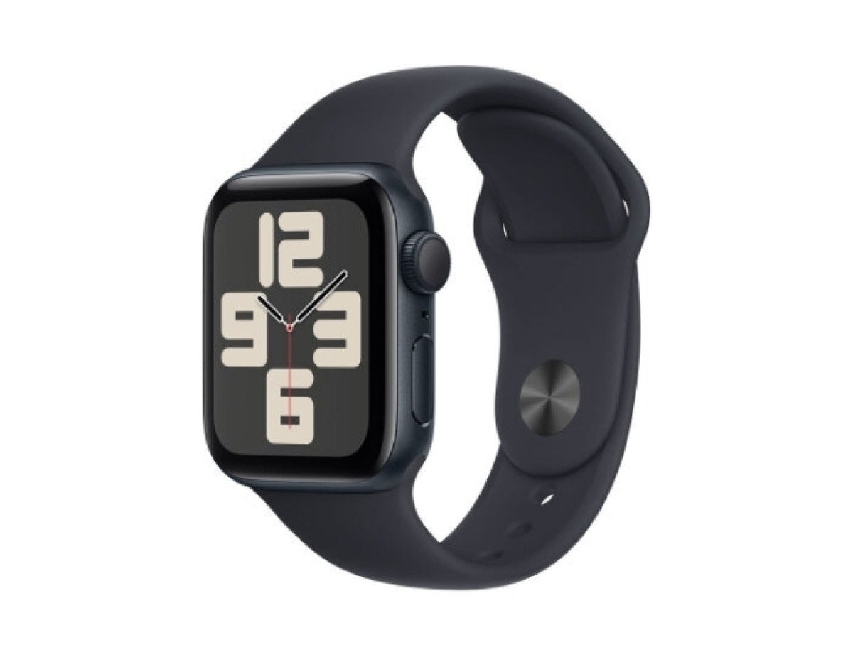 Apple Watch SE 2023 Aluminium 44mm Αδιάβροχο με Παλμογράφο (Midnight με Midnight Sport Band (M/L))