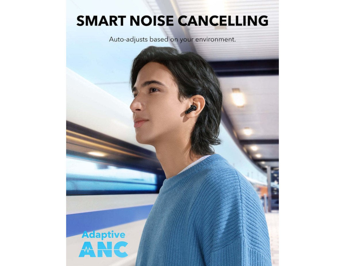 Soundcore by Anker P40i In-ear Bluetooth Handsfree Ακουστικά με Αντοχή στον Ιδρώτα και Θήκη Φόρτισης Μαύρα