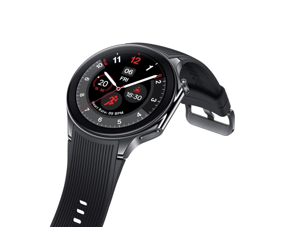 OnePlus Watch 2 Stainless Steel 47mm Αδιάβροχο με Παλμογράφο (Black Steel)