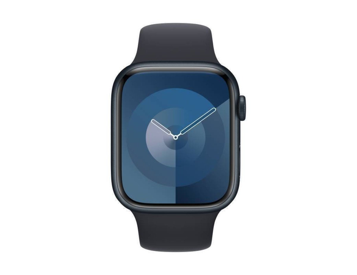 Apple Watch Series 9 Aluminium 41mm Αδιάβροχο με Παλμογράφο (Midnight με Midnight Sport Band (S/M))