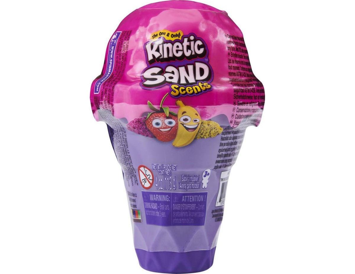 Spin Master Παιχνίδι Κατασκευών με Άμμο Kinetic Sand Scents Ice Cream Cone Container για Παιδιά 3+ Ετών (Διάφορα Σχέδια) 1τμχ 6058757
