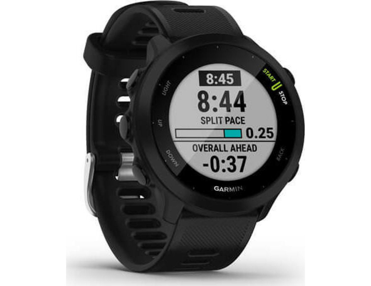 Garmin Forerunner 55 42mm Αδιάβροχο Smartwatch με Παλμογράφο (Black)