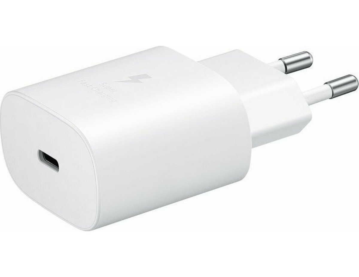 Samsung Φορτιστής Χωρίς Καλώδιο με Θύρα USB-C 25W Power Delivery Λευκός (EP-TA800E Bulk)