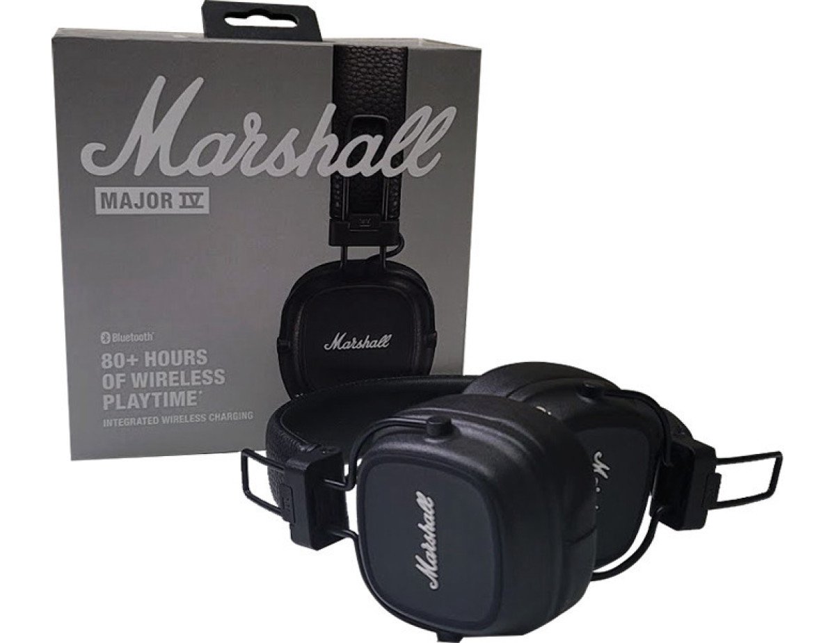 Marshall Major IV Ασύρματα/Ενσύρματα On Ear Ακουστικά με 80 ώρες Λειτουργίας και Quick Charge Μαύρα