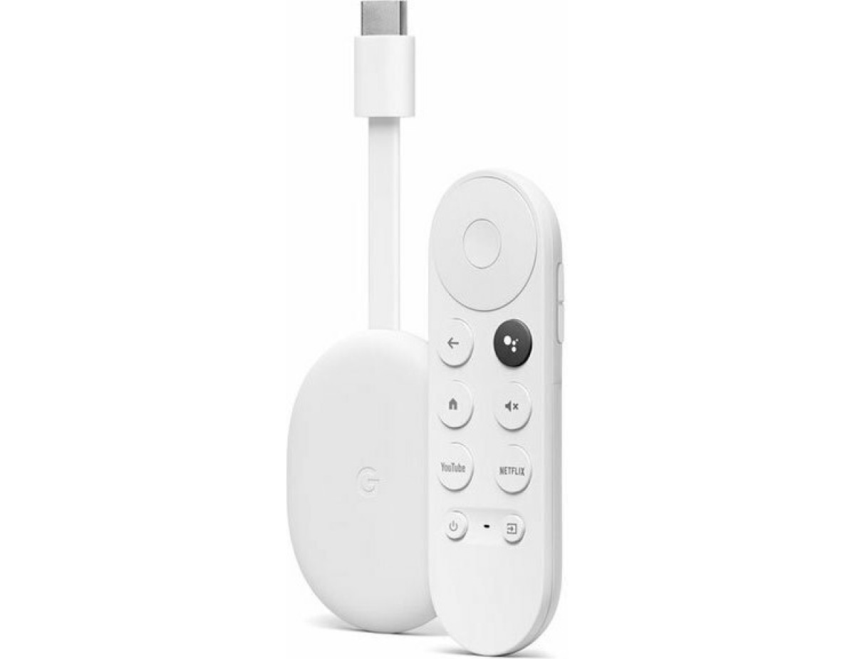 Google Smart TV Stick Chromecast with Google TV 4K UHD με Bluetooth / Wi-Fi / HDMI και Google Assistant Snow