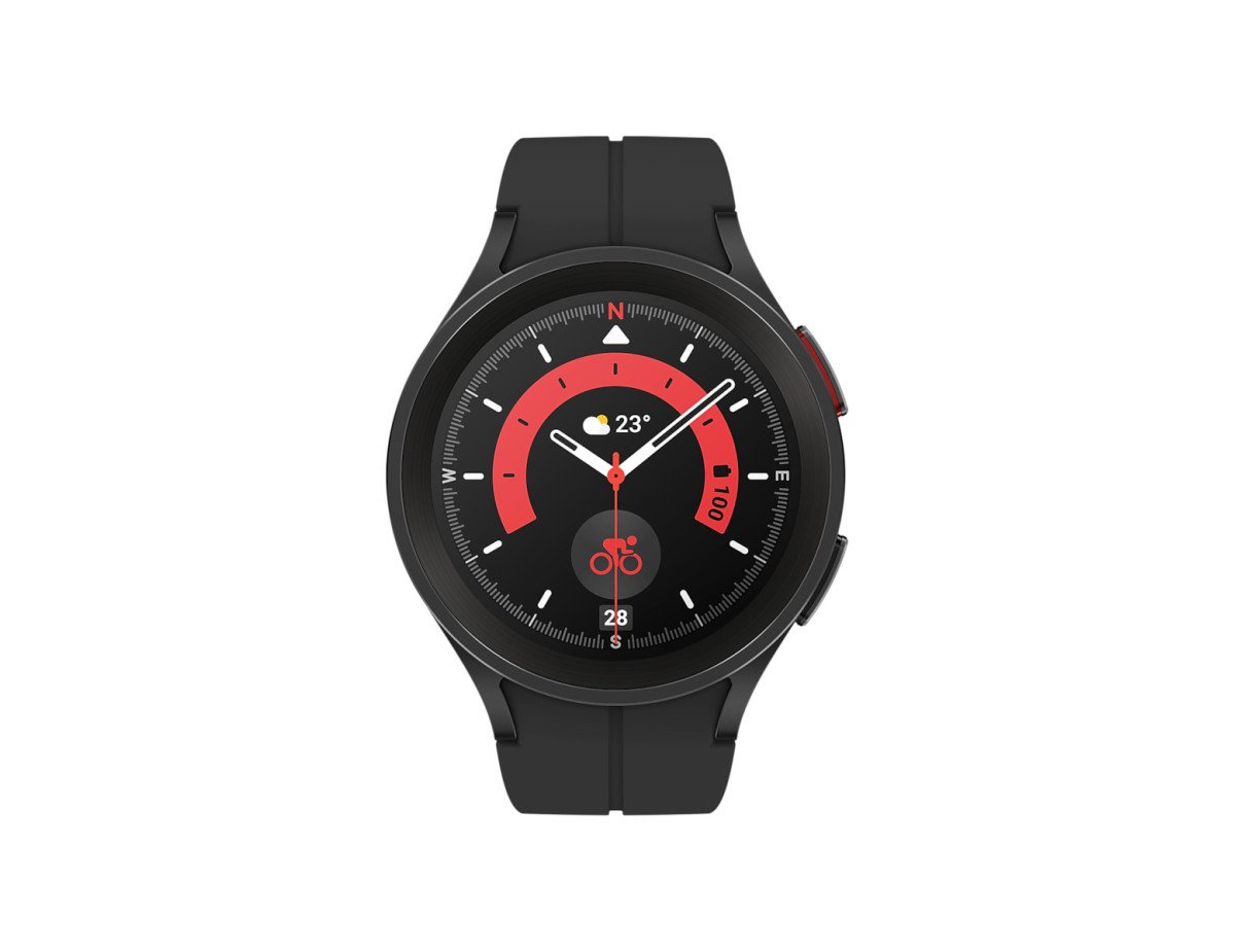 Samsung Galaxy Watch5 Pro Titanium 45mm Αδιάβροχο με Παλμογράφο (Black)