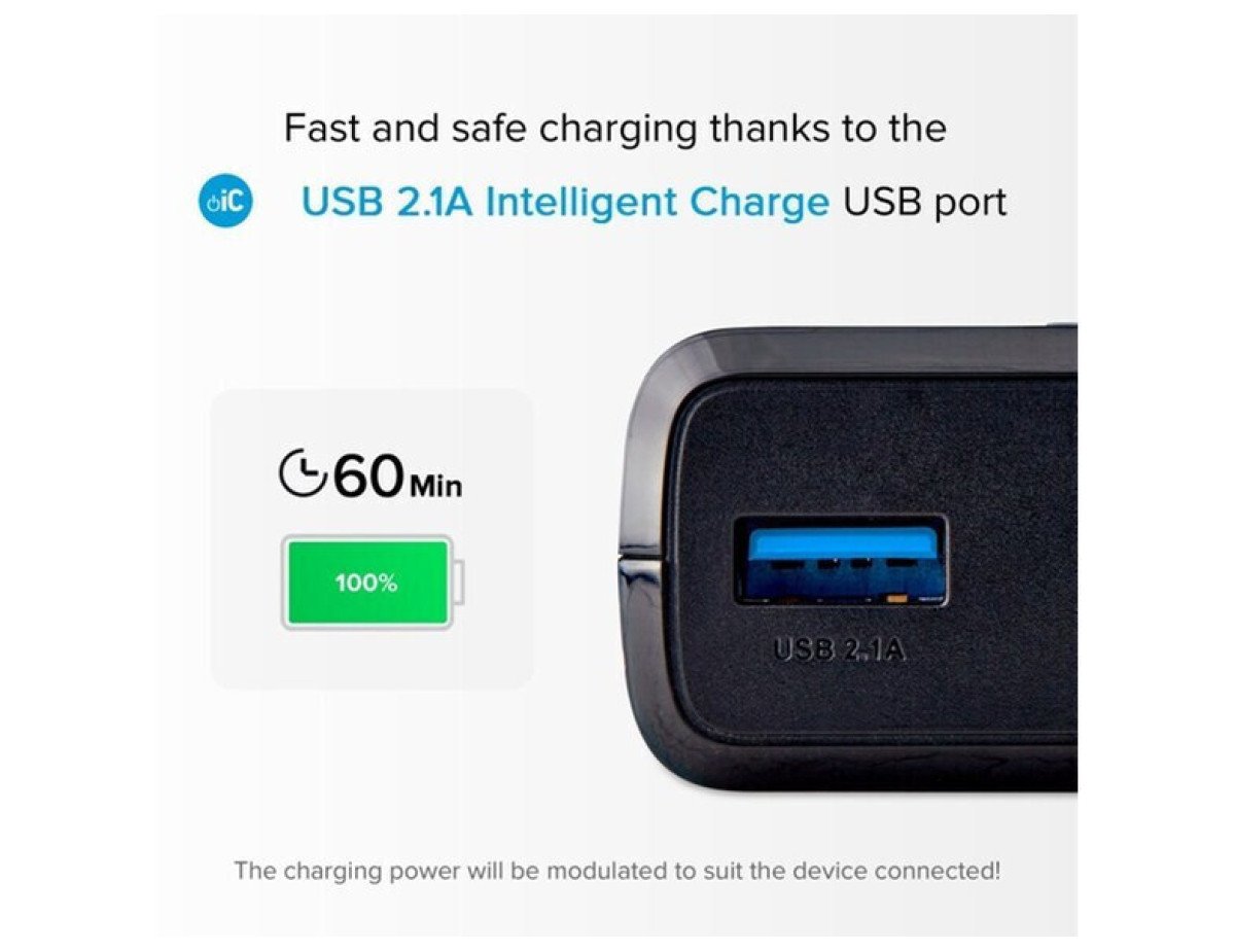 SBS Fast Power Bank 20000mAh με 2 Θύρες USB-A Μαύρο