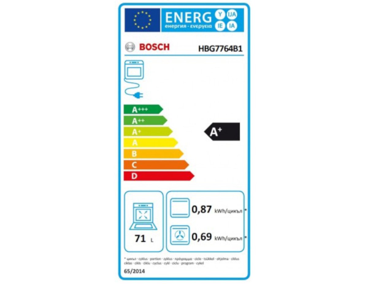 Bosch HBG7764B1 Φούρνος άνω Πάγκου 71lt χωρίς Εστίες Π59.4εκ. Μαύρος