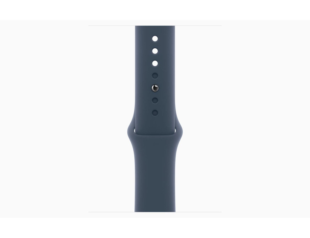 Apple Watch Series 9 Aluminium 45mm Αδιάβροχο με Παλμογράφο (Silver με Storm Blue Sport Band (S/M))