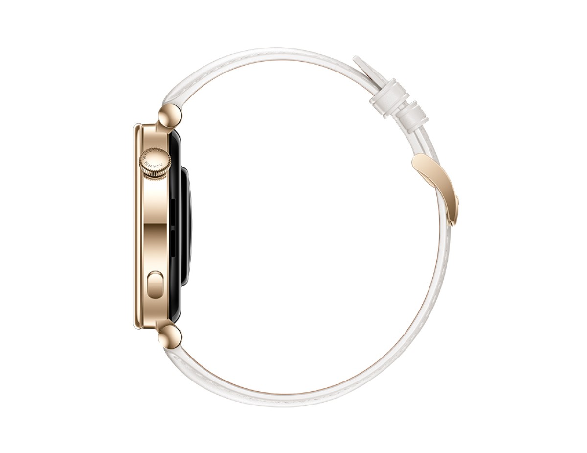 Huawei Watch GT 4 Stainless Steel 41mm Αδιάβροχο με Παλμογράφο (White Leather Strap)