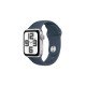 Apple Watch SE 2023 Aluminium 40mm Αδιάβροχο με Παλμογράφο (Silver με Storm Blue Sport Band (M/L))