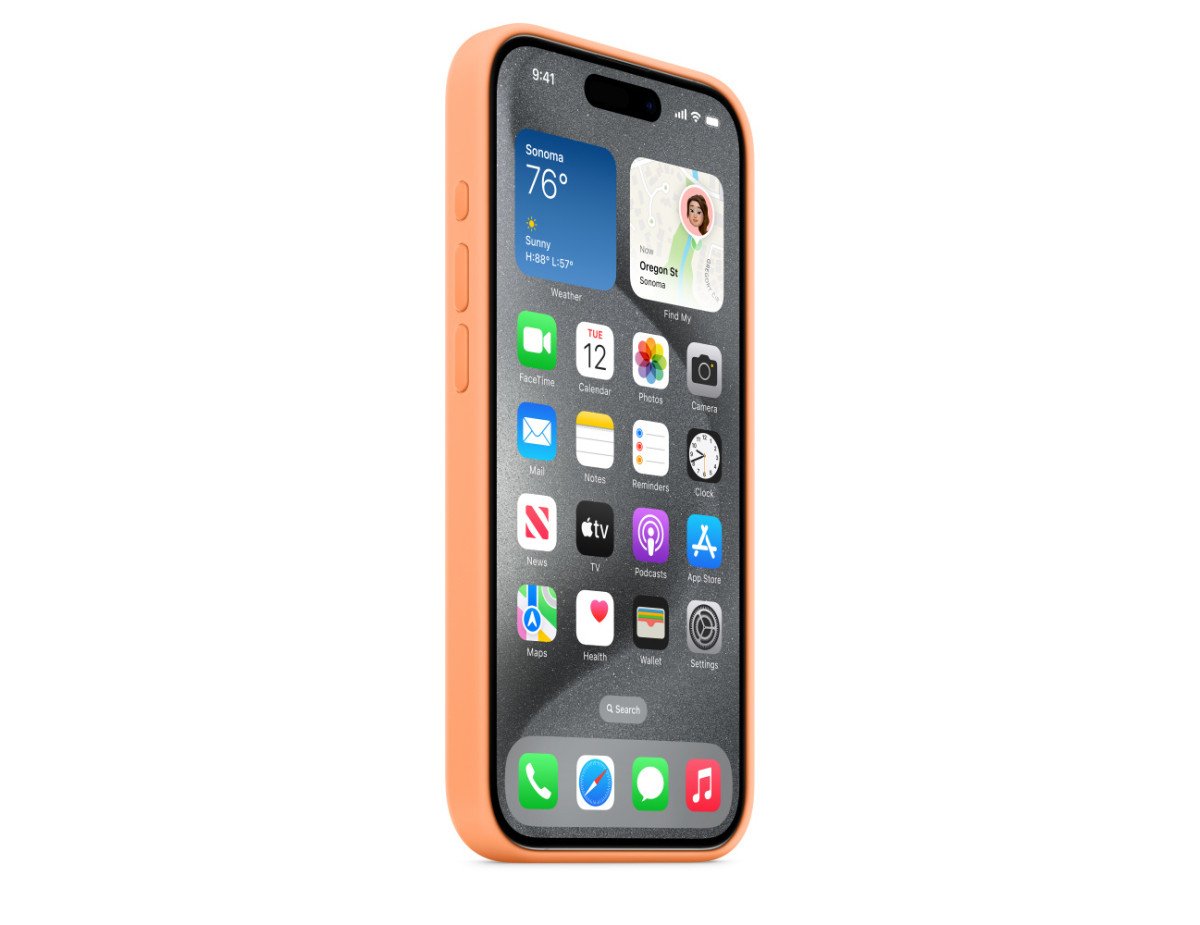 Apple Back Cover Σιλικόνης Πορτοκαλί (iPhone 15 Pro) MT1H3ZM/A