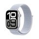 Apple Watch Series 10 Aluminium 42mm Αδιάβροχο με Παλμογράφο (Silver με Blue Cloud Sport Loop)