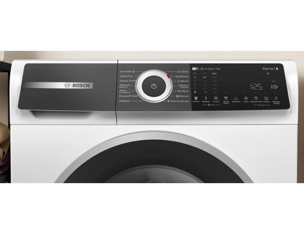 Bosch Πλυντήριο Ρούχων 10kg με Ατμό 1600 Στροφών WGH2560LGR