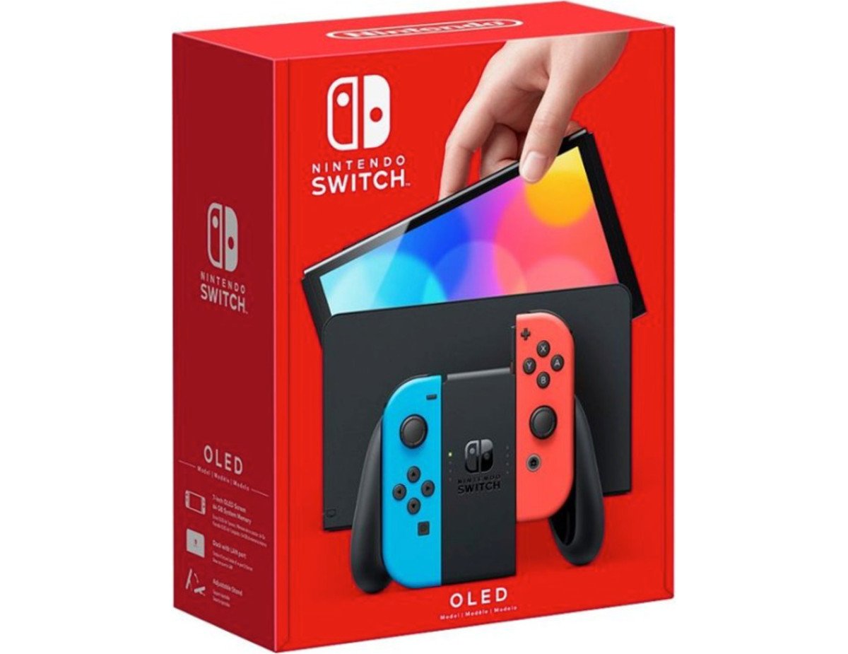 Nintendo Switch OLED (Neon Blue & Red)