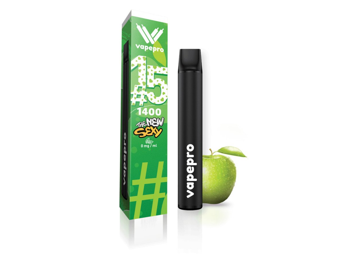 Vapepro Green Apple Disposable Pen Kit 4ml με Ενσωματωμένη Μπαταρία 0mg