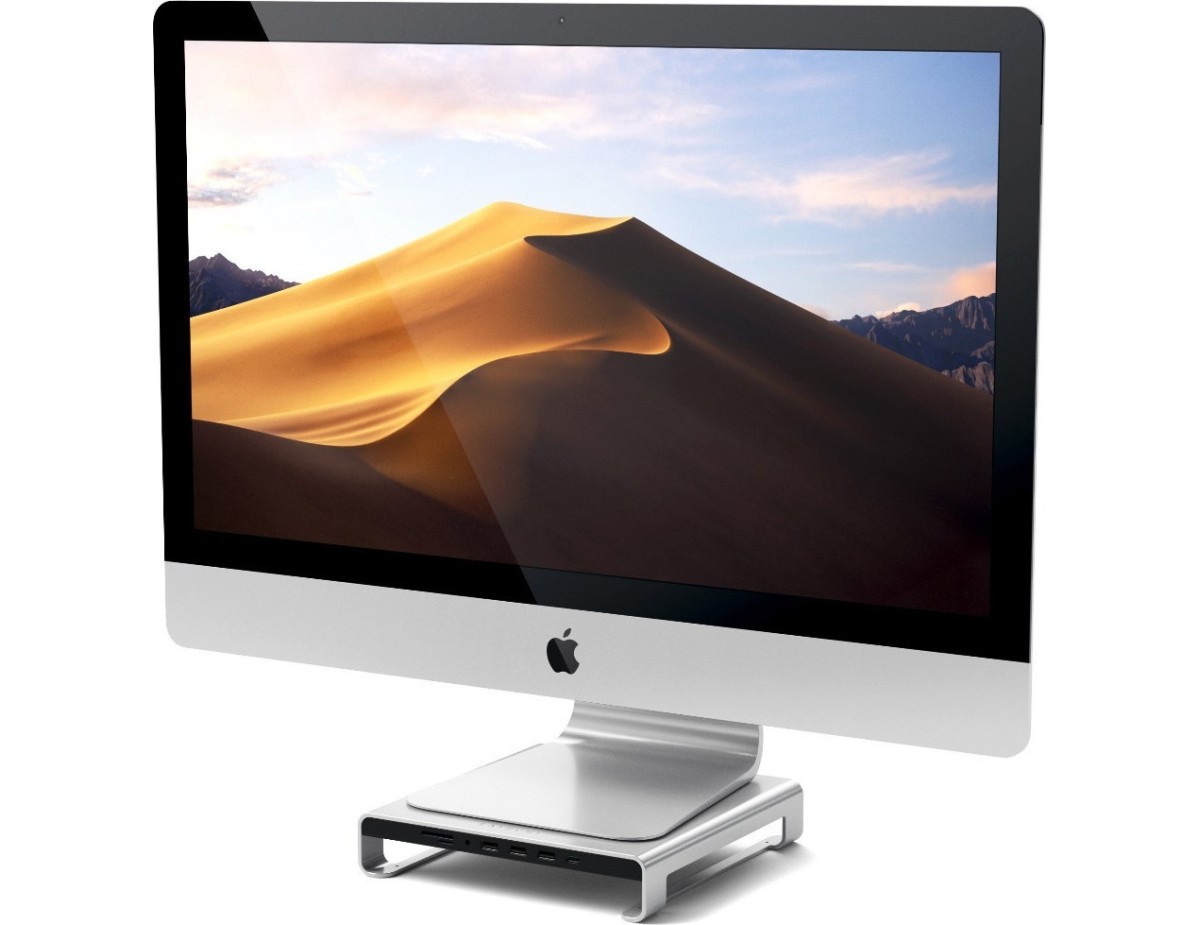 Satechi Aluminum Monitor Stand Hub for iMac silver