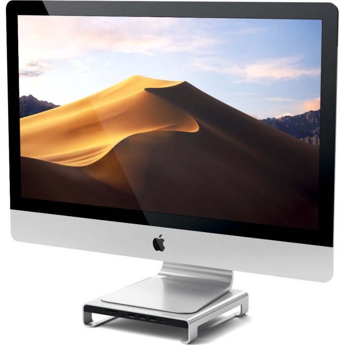 Satechi Aluminum Monitor Stand Hub for iMac silver
