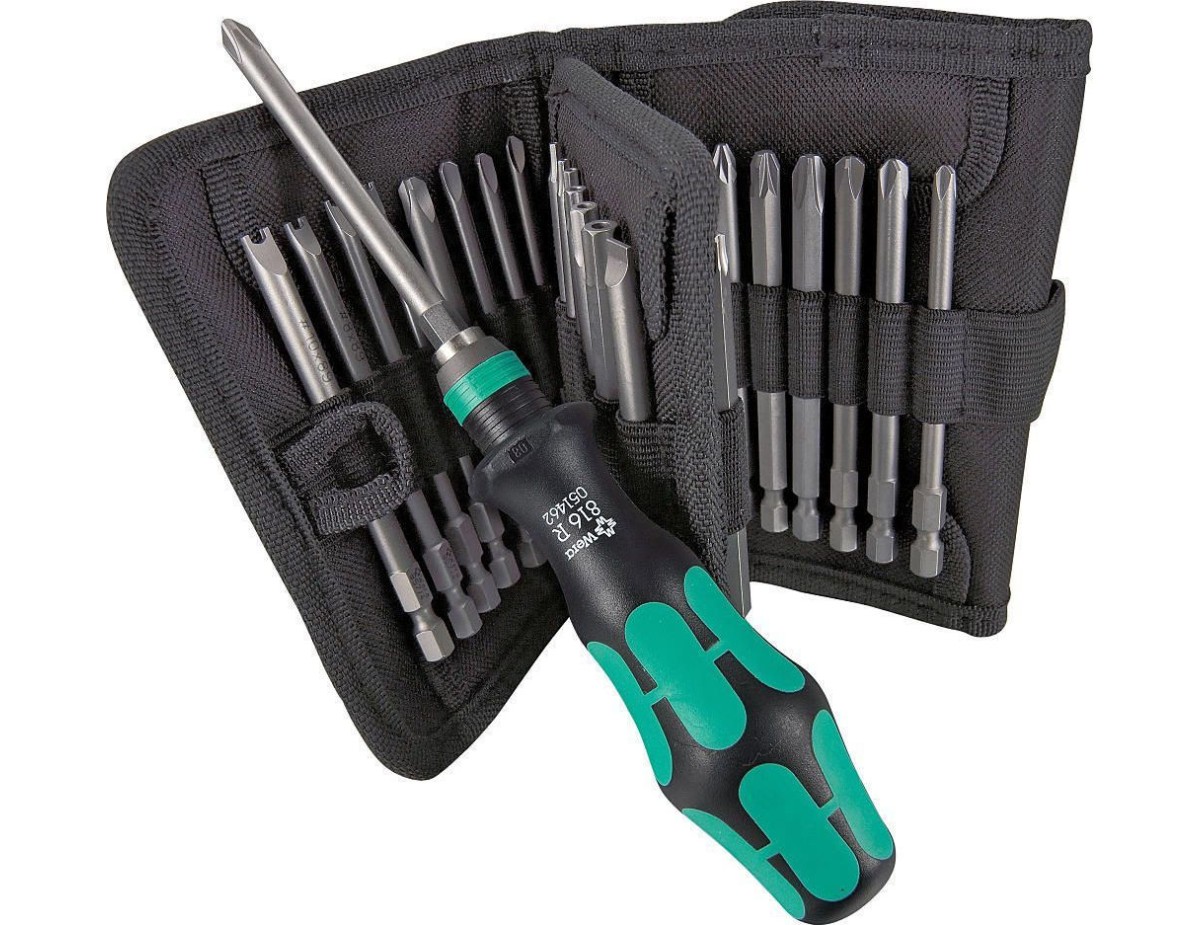 WERA Kraftform Kompakt 62 Pouch with 89 mm-long bits