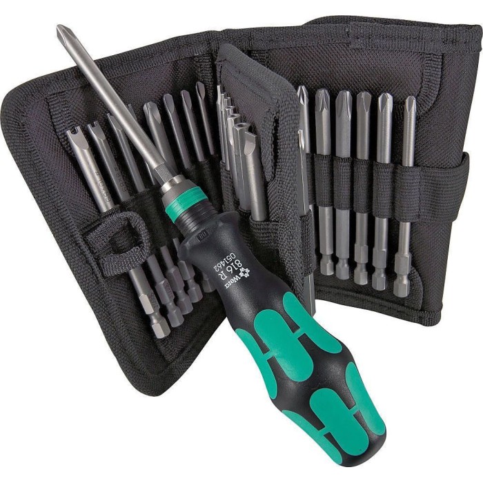 WERA Kraftform Kompakt 62 Pouch with 89 mm-long bits
