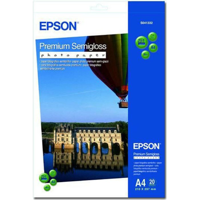 Epson Premium Semigloss Photo A 4, 251 g, 20 Sheets   S 041332
