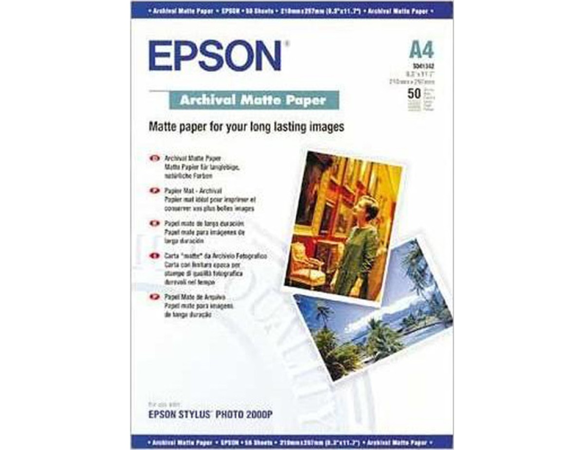 Epson Archival Matte Paper A 4, 50 Sheet, 189 g    S 041342