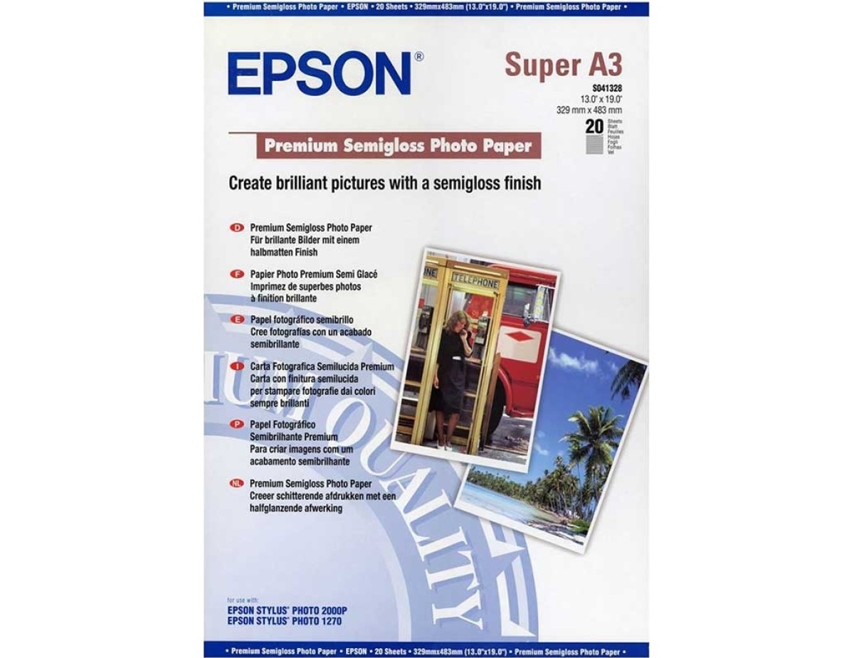 Epson Premium Semigloss Photo A3+, 20 Sheet, 251g S041328 Epson Premium Semigloss Photo A3+, 20 Sheet, 251g S041328