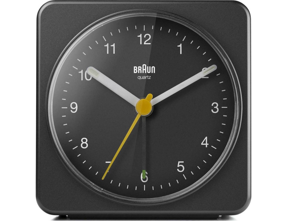 Braun BC 03 B quartz alarm clock analog black