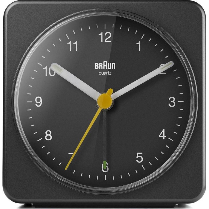 Braun BC 03 B quartz alarm clock analog black