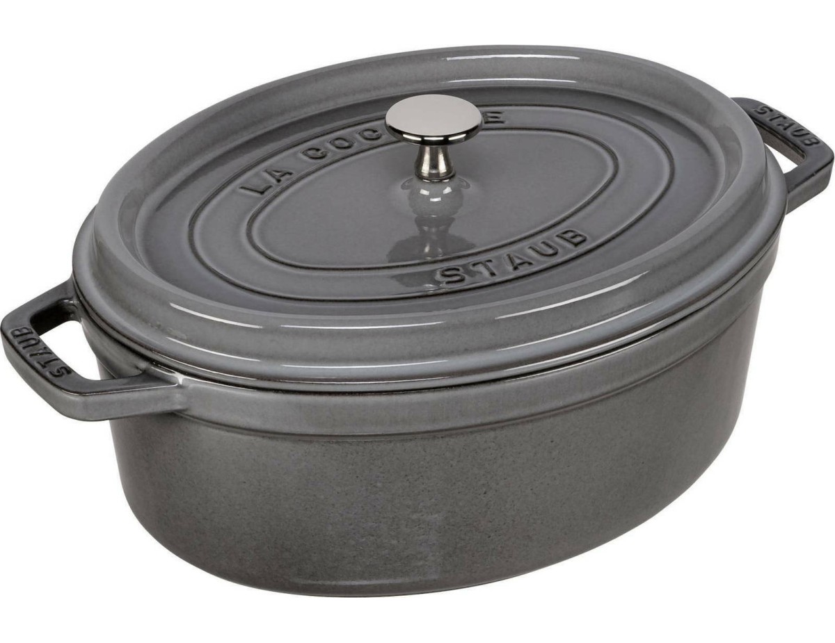Staub Oval Cocotte, 29cm Graphite Grey, Cast Iron Staub Oval Cocotte, 29cm Graphite Grey, Cast Iron