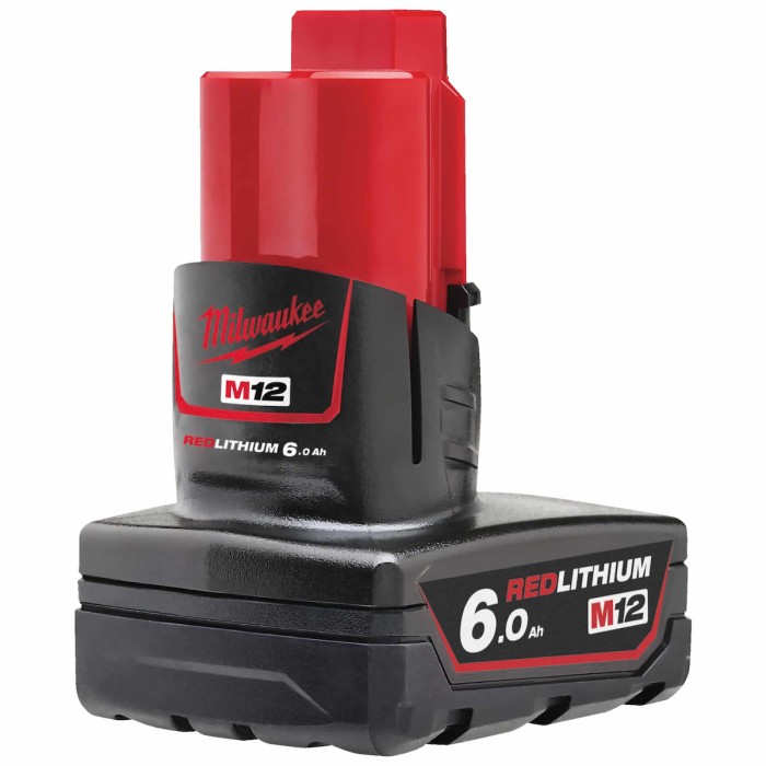 Milwaukee M12B6 12V / 6,0 Ah Li-Ion Battery Milwaukee M12B6 12V / 6,0 Ah Li-Ion Battery
