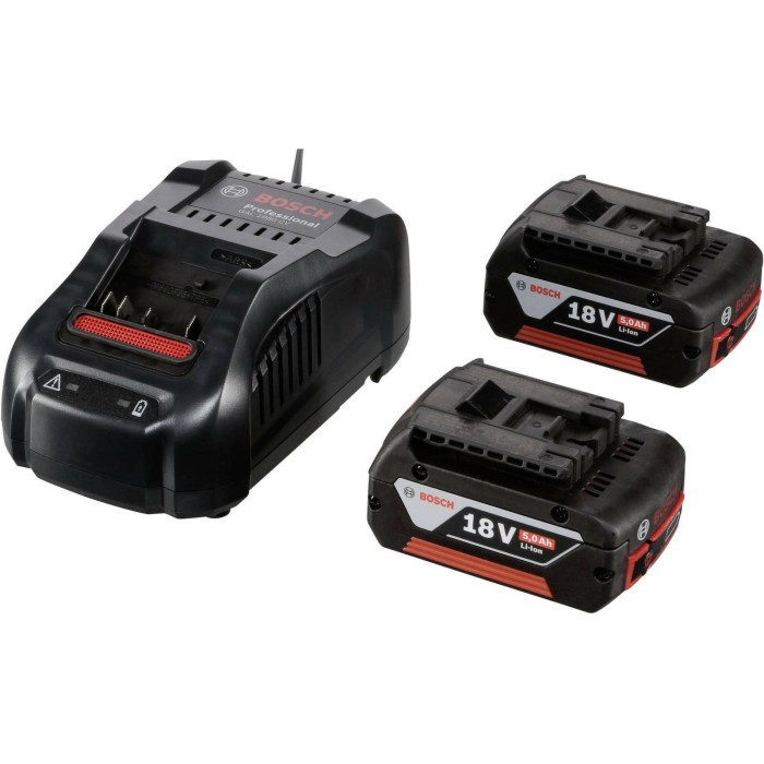 Bosch GAL 1880 CV Charger + 2x GBA 18V 5,0 Ah Bosch GAL 1880 CV Charger + 2x GBA 18V 5,0 Ah