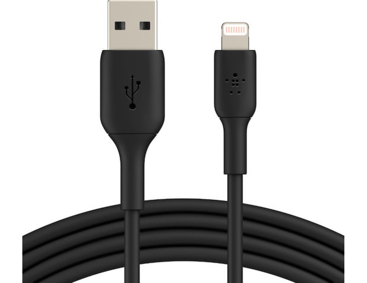 Belkin Lightning Cable 1m, PVC, black, mfi cert. Belkin Lightning Cable 1m, PVC, black, mfi cert.