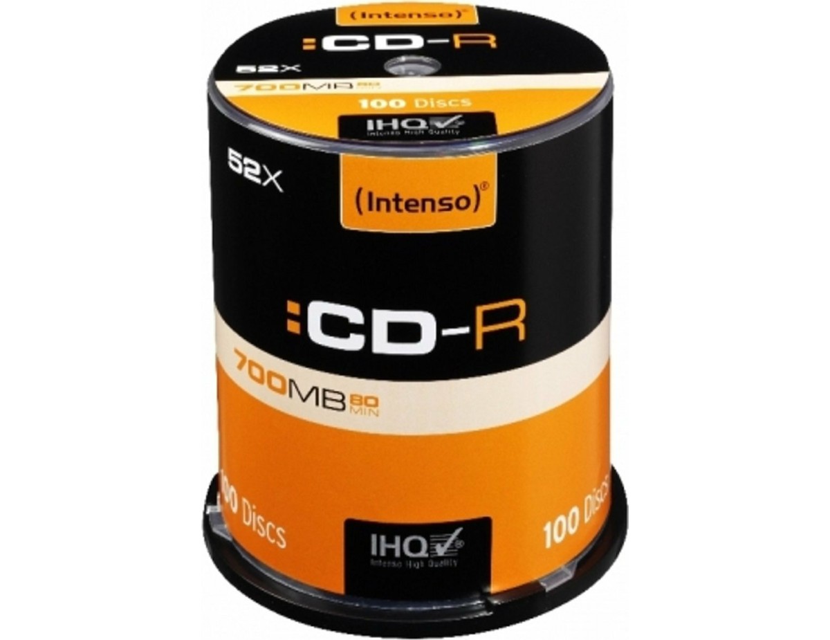 1x100 Intenso CD-R 80 / 700MB 52x Speed, Cakebox