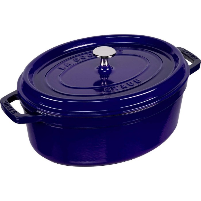 Staub Oval Cocotte, 29cm Dark Blue, Cast Iron Staub Oval Cocotte, 29cm Dark Blue, Cast Iron